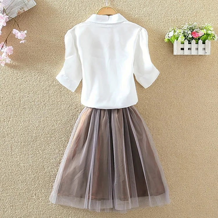 2025 New Women's Tops Fashion Women Summer Chiffon Blouse Short Sleeve Casual Shirt White Ropa Mujer Blusas Feminino