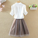 2025 New Womens Tops Fashion Women Summer Chiffon Blouse Short Sleeve Casual Shirt White Ropa Mujer Blusas Feminino