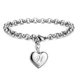 925 Pulseiras de Prata Esterlina com Coração Nobre para Mulheres, 26 Letras Corrente, Marca Designer de Moda, Festa de Casamento, Joias, Novo