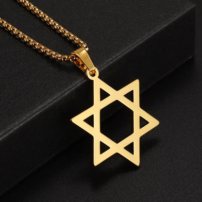 Stainless Steel Solomon Religious Seven Archangels Compass Pendant Necklace Men's Retro Lucky Amulet Jewelry