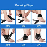 WRELS Sports Ankle Brace Support Adjustable Compression Sleeve Elastic Foot Breathable Anti-Sprain Support Heel Protective Strap