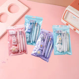 7-in-1 Stationery Set for Children: Back-to-School Gel Pen, Highlighter, Ballpoint Pen, Eternal Pencil, Tape, Eraser, Knife – Kids' Prize