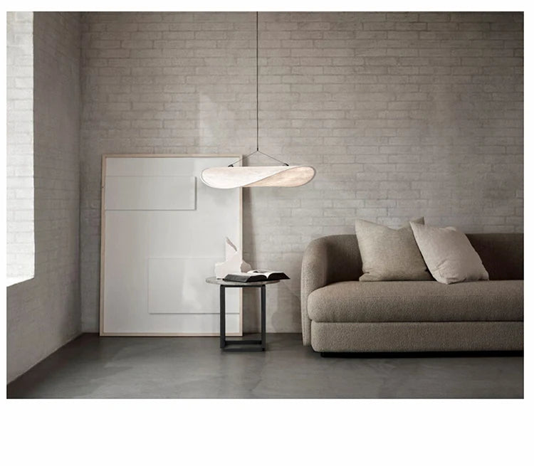 Wabi Sabi Silk Pendant Lamp Modern LED Ceiling Chandelier Light for Living Room Dining Bedroom Indoor Home Decor Light Fixtures