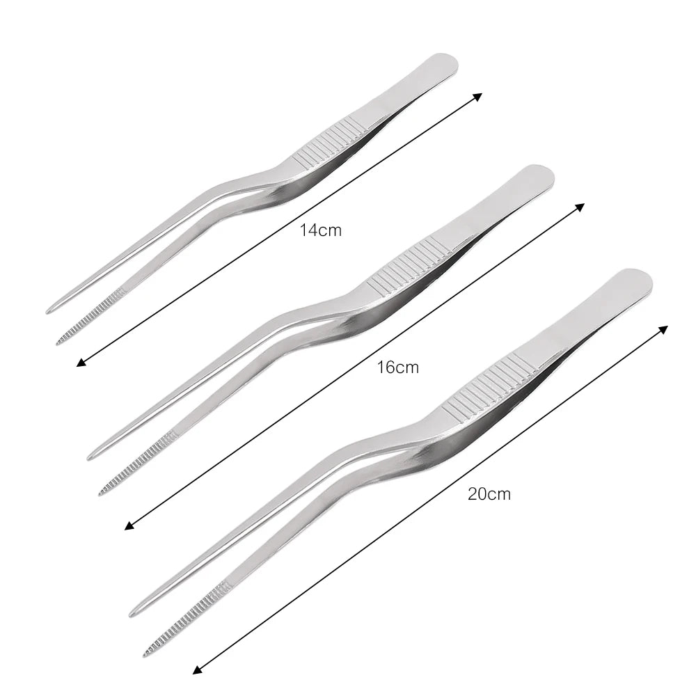 Pinzas de cocina de 3/1 Uds., utensilio para barbacoa, pinzas para comida, barra de cocina, pinzas para jefe, pinzas portátiles de acero inoxidable para Picnic, barbacoa y cocina