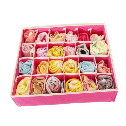 Organizador para ropa interior, calcetines, sujetadores, pantalones, bufandas, corbatas, caja de almacenamiento, organizador de cajones para armario, estuche plegable para organizador de ropa interior.