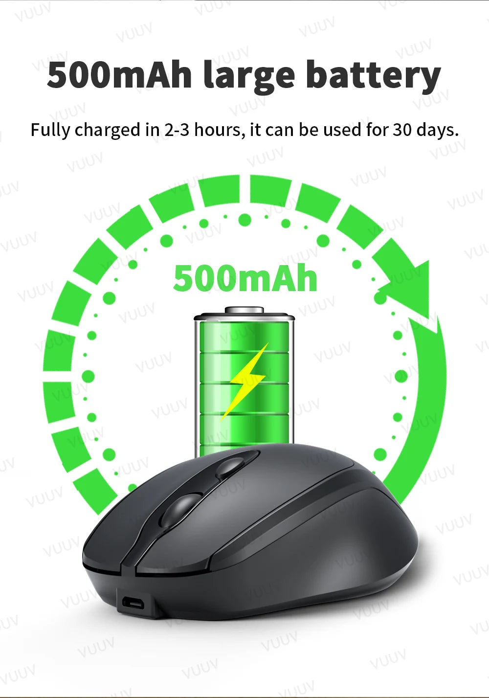 Ergonomic Wireless Bluetooth Mouse 1600DPI for MacBook Tablet Computer Laptop Rechargeable Mouse 2.4GHz USB PC Setup Accessories