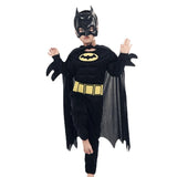 Kids Bat Cosplay Jumpsuit Hero Costume Suit with Cape Mask Men Superhero Wayne Cosplay High Quality Halloween Carnival Party