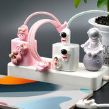 New Cable Protector For iPhone 15 14 13 12 18W/20W Charger Cute Pink Girl Design Protection Cover Data Line Winder Protective