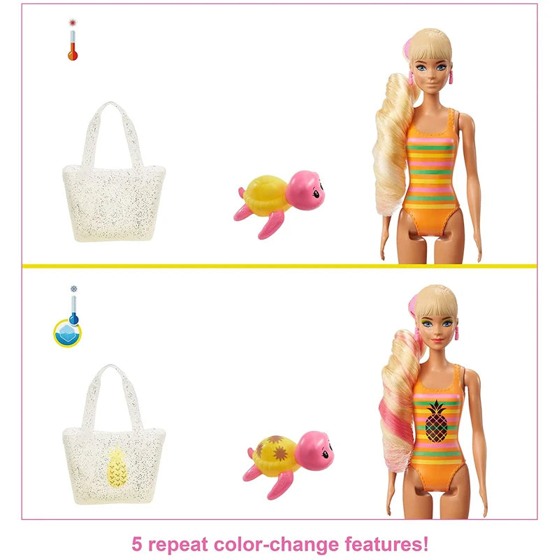 Genuine Barbie Color Reveal Foam Dolls Pet Friend with 25 Surprises Scented Bubbles Princess Doll Toys for Girls Gift