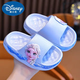 Disney Frozen Princess Elsa Children's Slippers Summer Girl's Cute Cartoon Non-slip Soft Sole Indoor Bathing Sandals