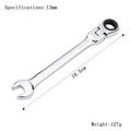 Ratchet Wrench of Keys Spanner Set Hand Tool 72-Tooth Ratcheting Flexible Head Mirror Finish 6mm-27mm Auto and Home Repair 1 pcs