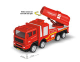 Children Fire Truck Pull Back Toys Fire Telescopic Ladder Truck Inertia Car Fire Rescue Water Tanker Model Boys Birthday Gift