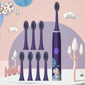 Cepillo de dientes eléctrico para niños, diseño de dibujos animados, color espacial, suave, para limpieza de cabello (batería no incluida) 