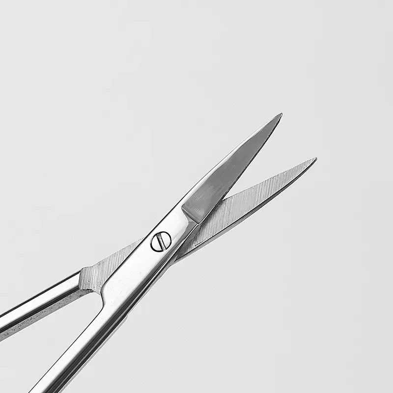 Instrumentos quirúrgicos de acero inoxidable con punta recta y curva, para suturar tejidos, tijeras, equipo médico de emergencia para campo.