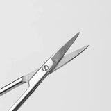 Instrumentos quirúrgicos de acero inoxidable con punta recta y curva, para suturar tejidos, tijeras, equipo médico de emergencia para campo.