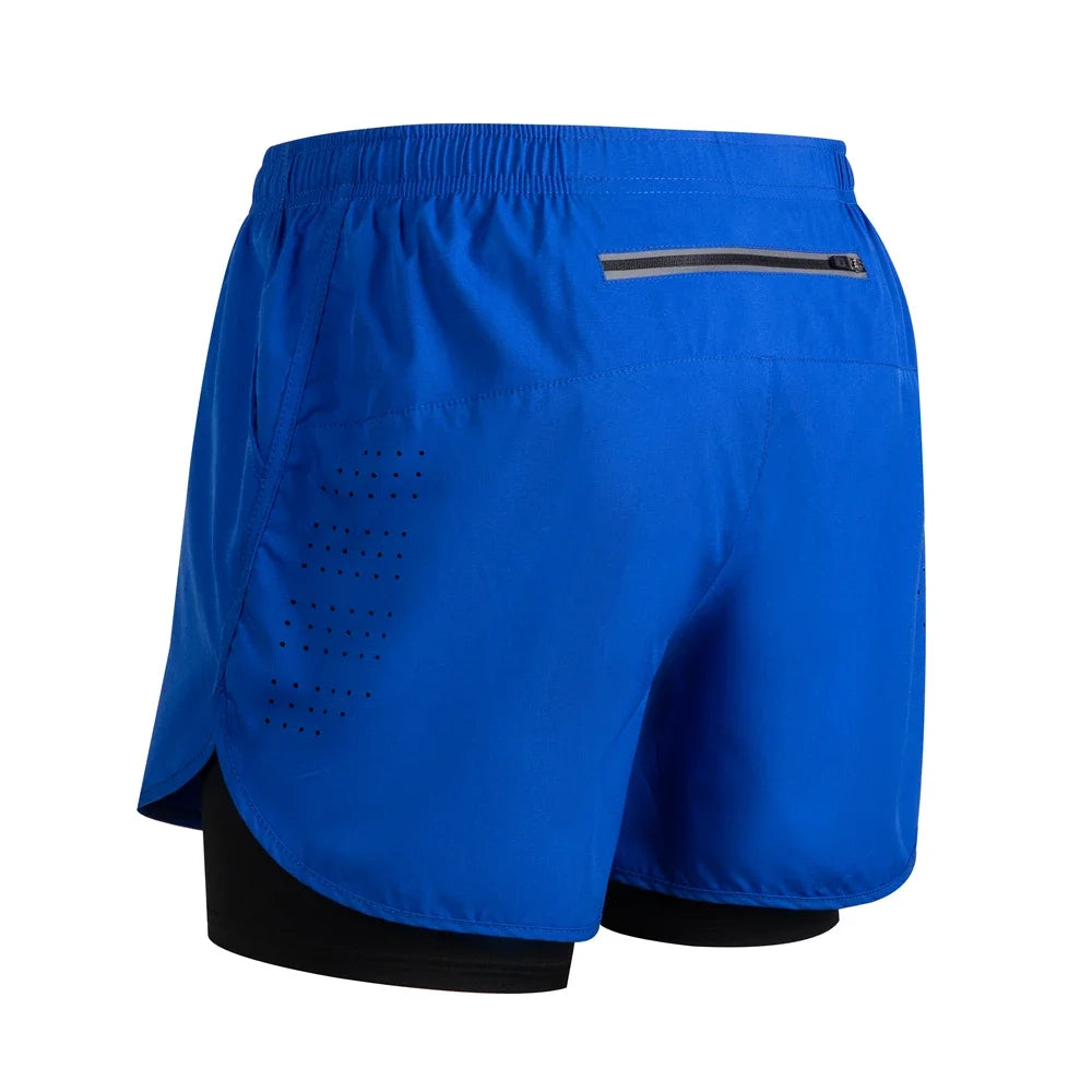 2025 New Men's Running Shorts Fitness Quick-drying Double Layer Shorts Men Workout Training sweatpants Bodybuilding Short Pants