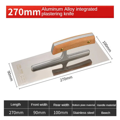 Aluminum Alloy Wooden Handle Plastering Trowel Paint Tool Scraping Putty Diatom Mud To Collect Light Knife Construction Tools