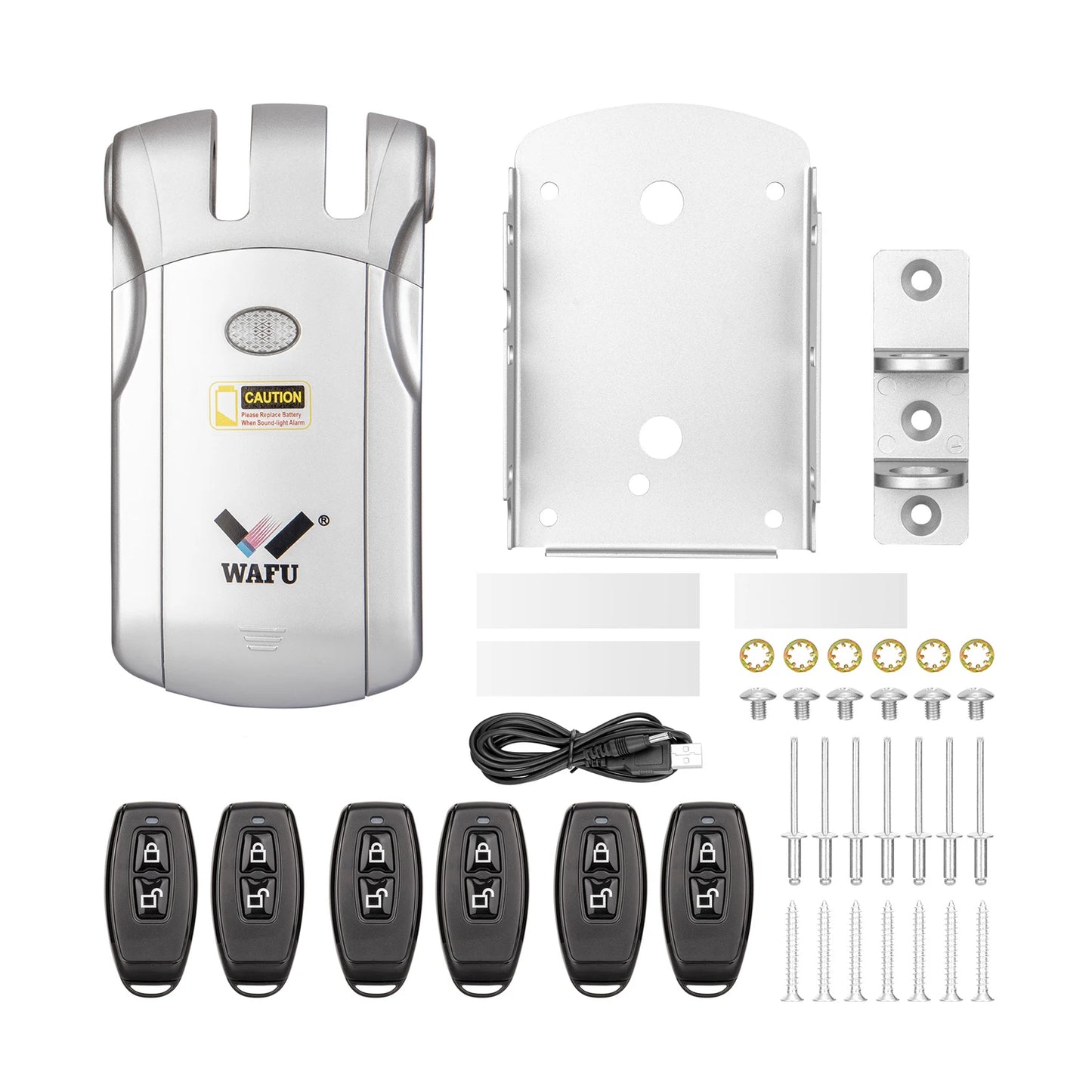 Wafu Door Lock 019 Remote Control Deadbolt Lock Electronic Keyless Tuya Bluetooth/Wifi Smart Lock 433Mhz Invisible Lock