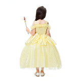 2025 Cosplay Belle Princess Dress Girls Dresses For Beauty and beast Party Clothing Magic stick crown Costume 3-12Y