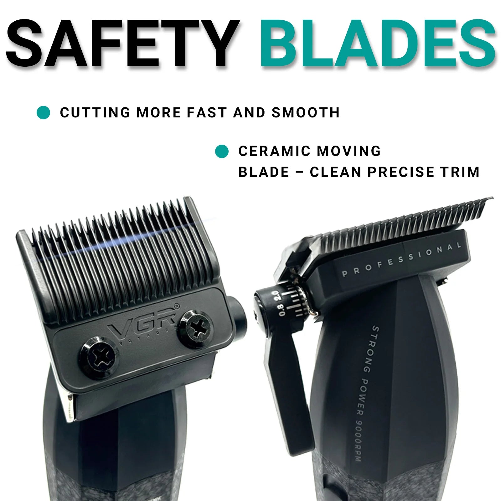 VGR Hair Clippers Professional 9000RPM Hair Cutting Machine Rechargeable Beard Trimmer Charging Base Hair Clippers men V-640 S3