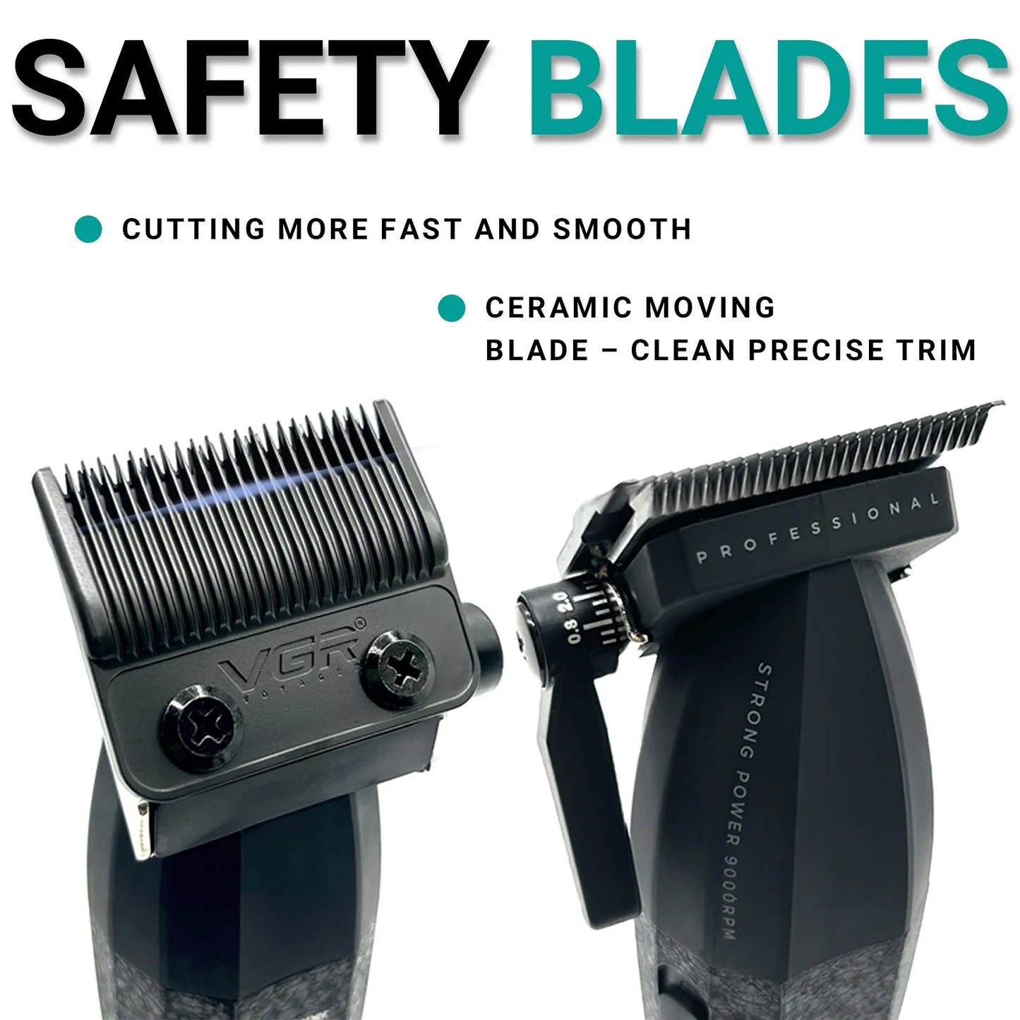 VGR Hair Clippers Professional 9000RPM Hair Cutting Machine Rechargeable Beard Trimmer Charging Base Hair Clippers men V-640 S3