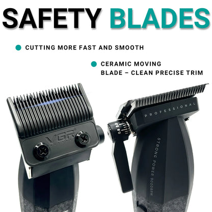 VGR Hair Clippers Professional 9000RPM Hair Cutting Machine Rechargeable Beard Trimmer Charging Base Hair Clippers men V-640 S3