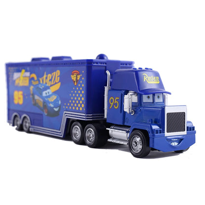 Disney Pixar Cars 2 3 Juguetes Rayo McQueen Camión Jackson Storm Tío Mack 1:55 Camión de fundición Modelo de remolque Niño niños Regalo