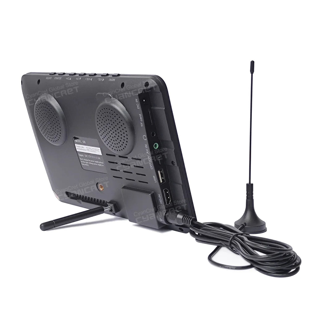 LEADSTAR D8 Portable TV 8 Inch DVB-T2 ATSC ISDB-T tdt DTT Digital and Analog Mini Small Car Television Support TF MP4 H.265 AC3