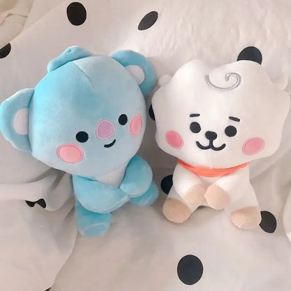 10-12cm Bandai Plush Toy Backpack Korean Bts Kawaii Doll Homecoming Season Dormitory Christmas Gift Birthday Grabbing Doll