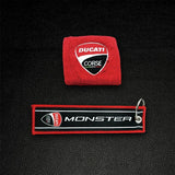 Motorcycle Embroidery Front Fluid Oil Brake Reservoir Sock Cover for Ducati Monster Panigale Diavel Superleggera V4 V2 Scrambler
