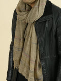 Bufanda de moda para hombre, de algodón y lino, con hilo teñido a rayas, con borlas, chal largo, accesorios para otoño e invierno.