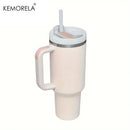 KEMORELA 30&40 oz Tumbler With Handle Lid Straw 887/1182ML Stainless Steel Water Bottle Vacuum Thermos Cup Travel Car Coffee Mug