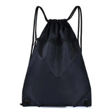 Unisex Sports Backpack Foldable Water-resistant Pure Color Drawstring Backpack Travel Portable Beach Bag