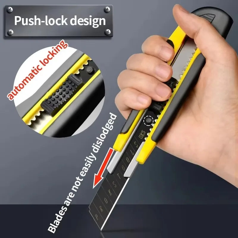 Large Art Knife Stainless Steel Paper Cutter Multi Purpose Plastic Handle Durable Stationery Supplies for Diy Craft Wallpaper