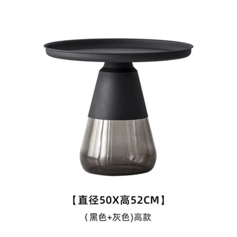 Artistic Glass Coffee Tables, Creative Design End Tables for Living Room , Stylish Accent Tea Table with Various Sizes & Colors