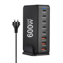 NEW 600W Gan Fast Charge 3.0 USB Type C Fast Charger Mobile 8-port 5C3A PD Charger  Convenient To Carry Tablet Charger