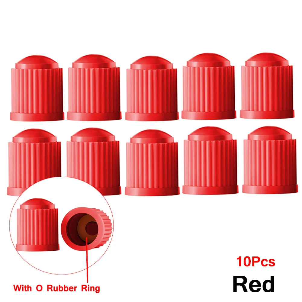 Tire Stem Valve Caps, with O Rubber Ring, Universal Stem Covers for Cars, SUVs, Bike and Bicycle, Trucks, Motorcycles
