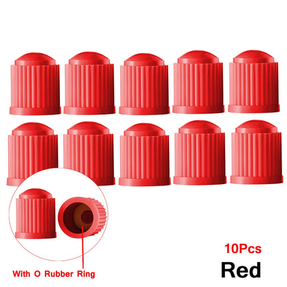 Tire Stem Valve Caps, with O Rubber Ring, Universal Stem Covers for Cars, SUVs, Bike and Bicycle, Trucks, Motorcycles