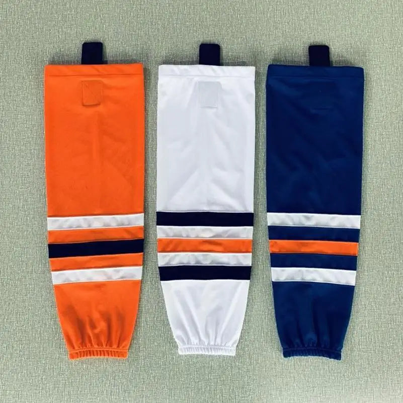 1 Pair Multiple Colors Knit Ice Hockey Socks 100% Polyester Team Training Socks Practice Socks Hockey Equipment Sports Sock