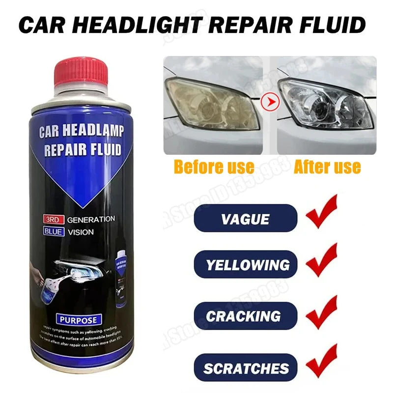 Kit de restauración de pulido de faros de coche de 12 V Herramienta para el cuidado de faros automotrices Restauración de faros de coche Líquido Restaurador de faros