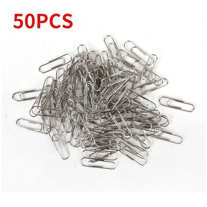 50/100/200PCS Metal Paper Clips Binding Clip Home Office Storage Supplies Anti Lost Mini Bookmark Planner Marking Paperclips
