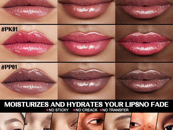 FOCALLURE Brillo labial perlado en barra, hidratante, de larga duración, sexy, brillante, lápiz labial, maquillaje, cosméticos
