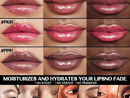 FOCALLURE Brillo labial perlado en barra, hidratante, de larga duración, sexy, brillante, lápiz labial, maquillaje, cosméticos