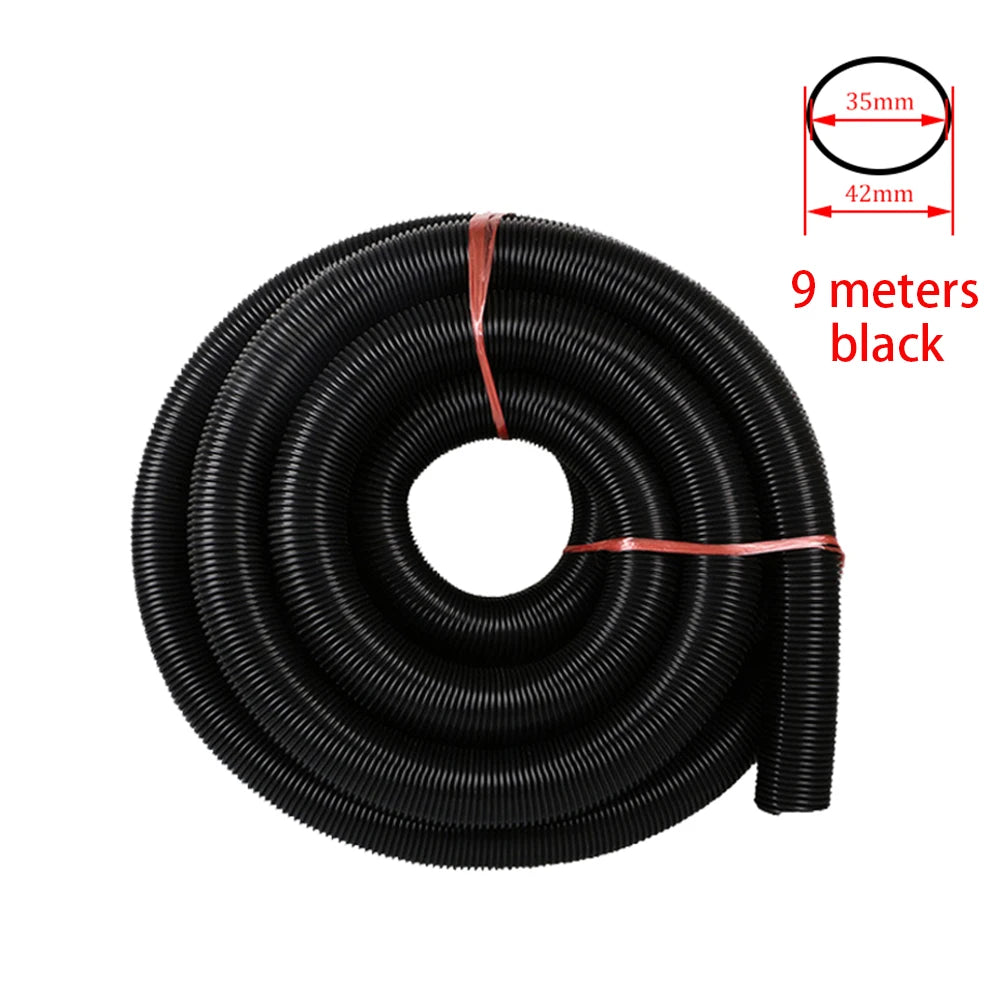 Vacuum Cleaner Thread Hose Inner 35mm/Outer 42mm Bellows Straws Durable Flexible Soft Pipe Replacement Vacuum Cleaner Tube Black