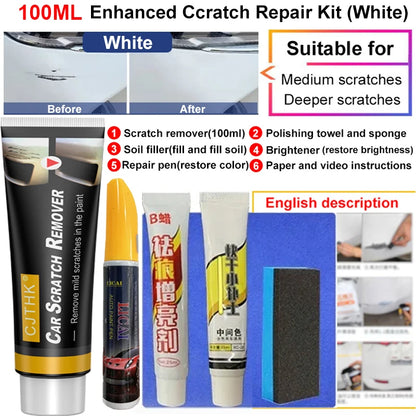 Car Scratch Remover Car Polishing Paste With Sponge Car Body Paint Care Remove Scratch Repair Broken Paint Smooth Car Body