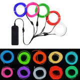 10/5/3/2/1M Glow EL Wire Neon Cable Christmas Dance Party DIY Costumes USB Switch Light Battery Voice control Lamp LED Mask Ball