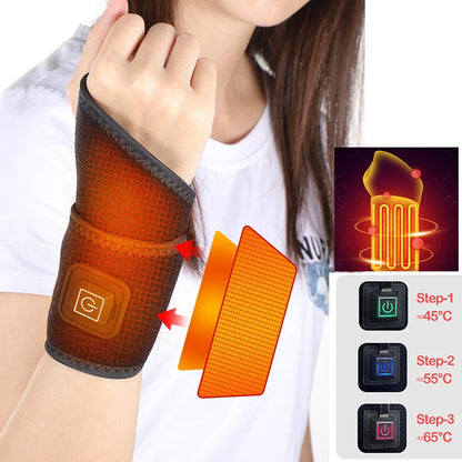 Heating Wrist Protector Sports Protection Breathable USB Hand Massager Support WristBand Pad Brace Tool Heat Health Care Devic