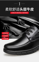 Hot Sale Men Genuine Leather Casual Shoes Soft Sole Lace-up Luxury Brand Middle-aged Old Man Dad Lightweight Loafers Shoes