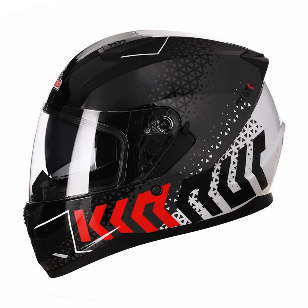 Motorcycle Helmet Full Face Double Lens Capacete Professional Men Women Four Seasons DOT ECE Approved Safety Protective Casco