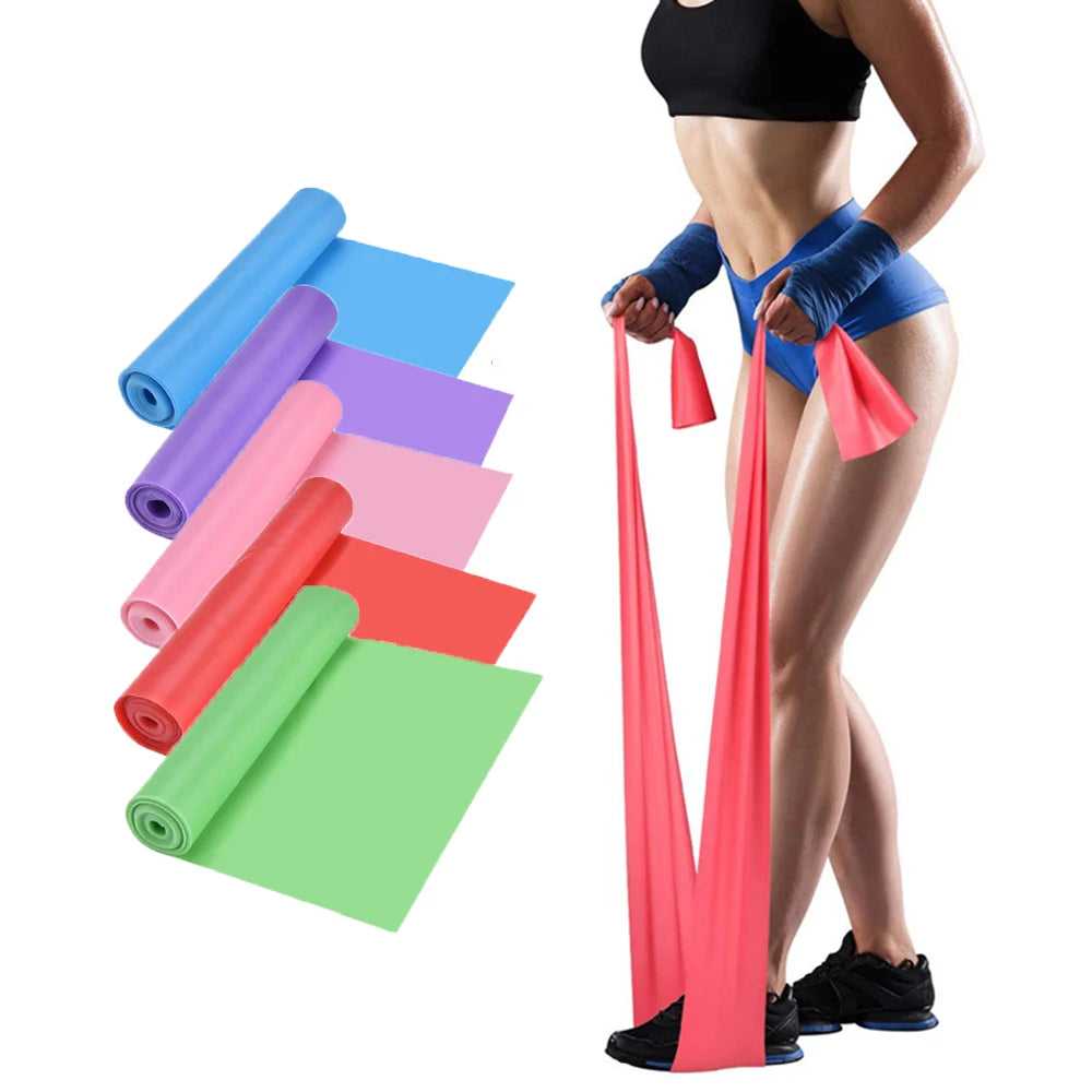 Bandas de resistencia deportivas para Yoga, entrenamiento de Pilates, ejercicio físico, gimnasio en casa, banda elástica de látex de caucho Natural, accesorios de Yoga